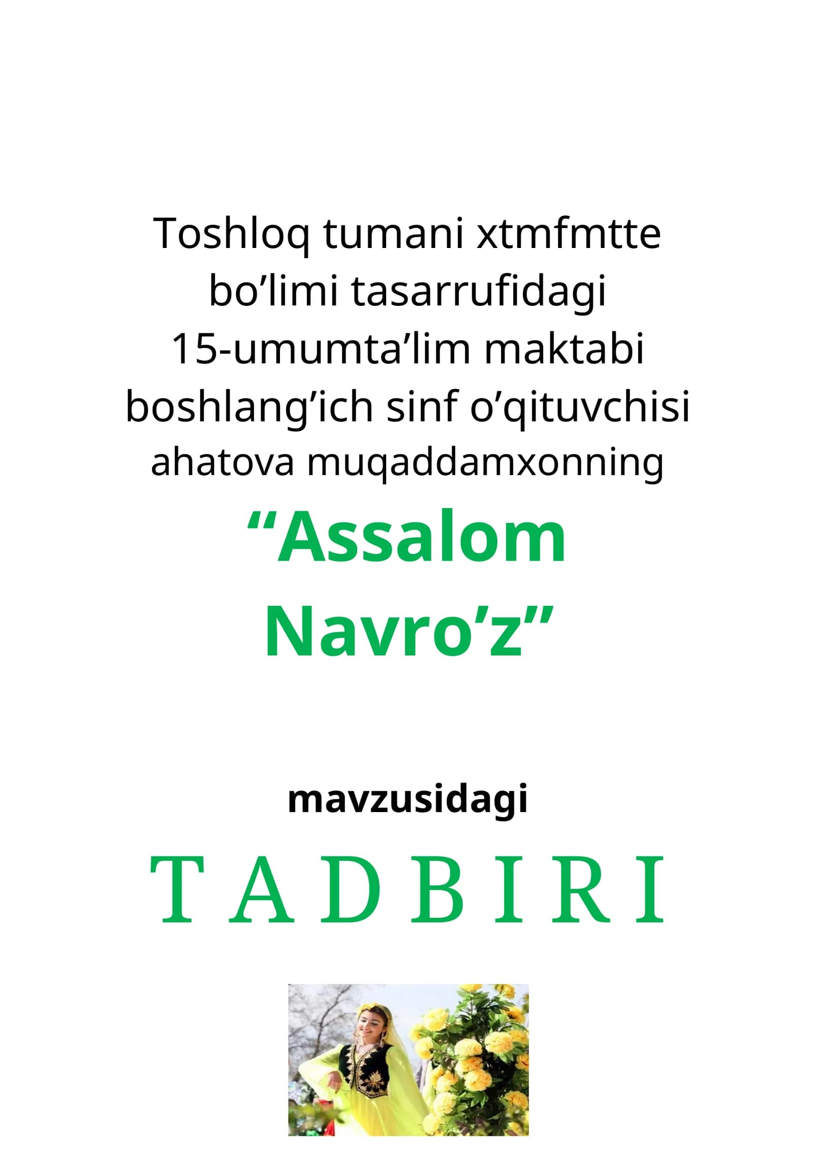 Assalom Navro’z