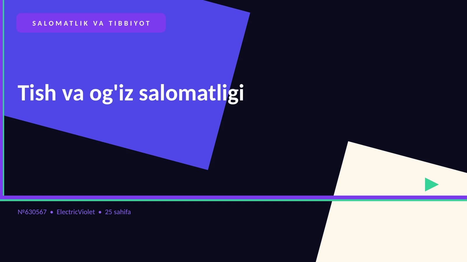 Tish va og'iz salomatligi