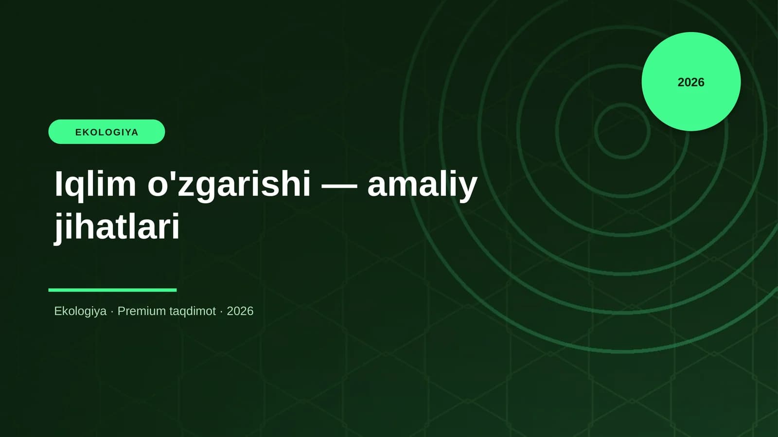 Iqlim o'zgarishi — amaliy jihatlari