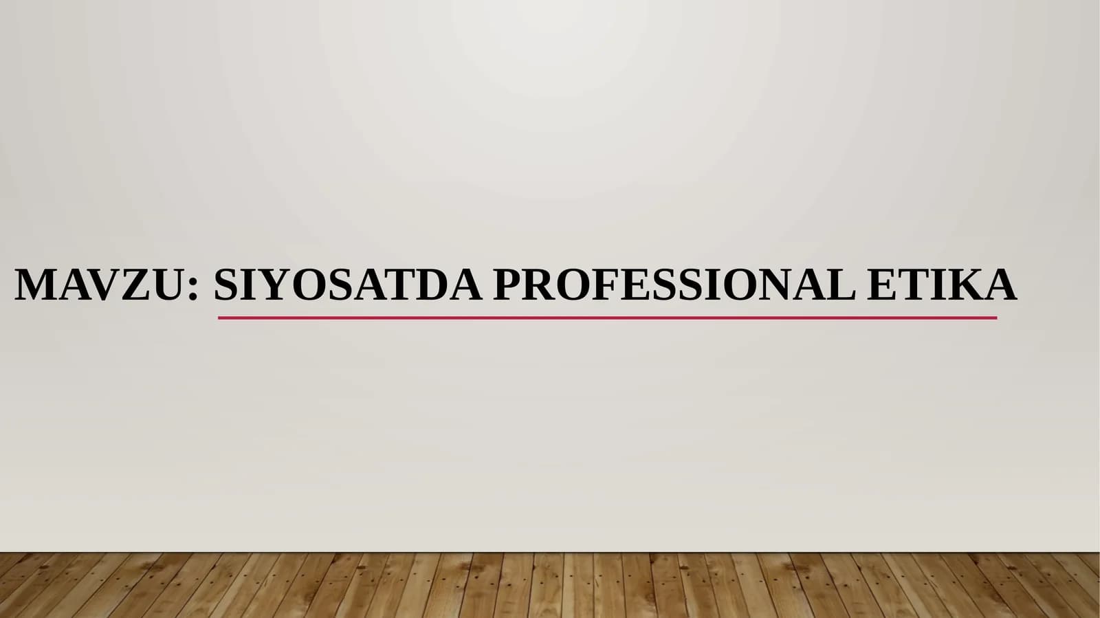 Siyosatda professional etika