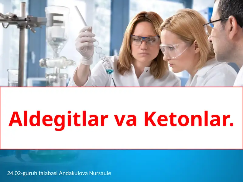 Aldegitlar va Ketonlar