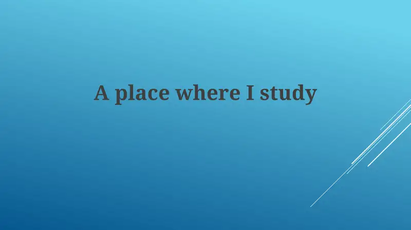 Study Environment Optimization