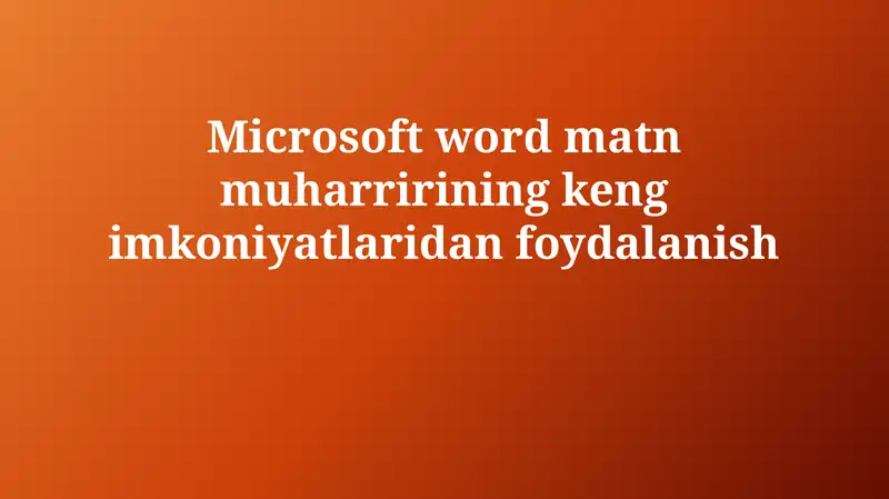 Microsoft Word