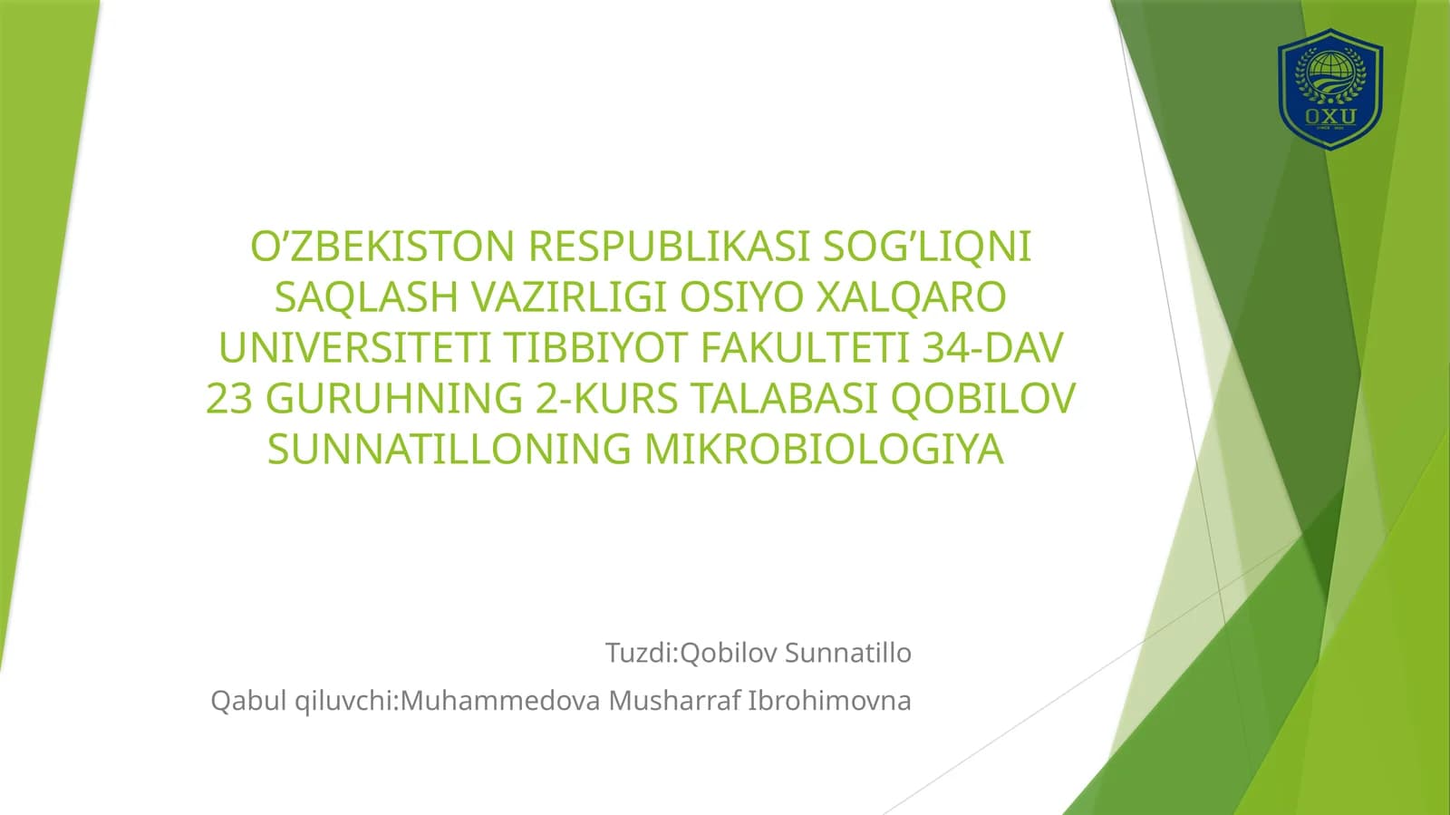 Mavzu:Immunopatologiya,hozirgi zamon klassifikatsiyasi.Tug’ma va orttirilgan immun tanqisliklar.