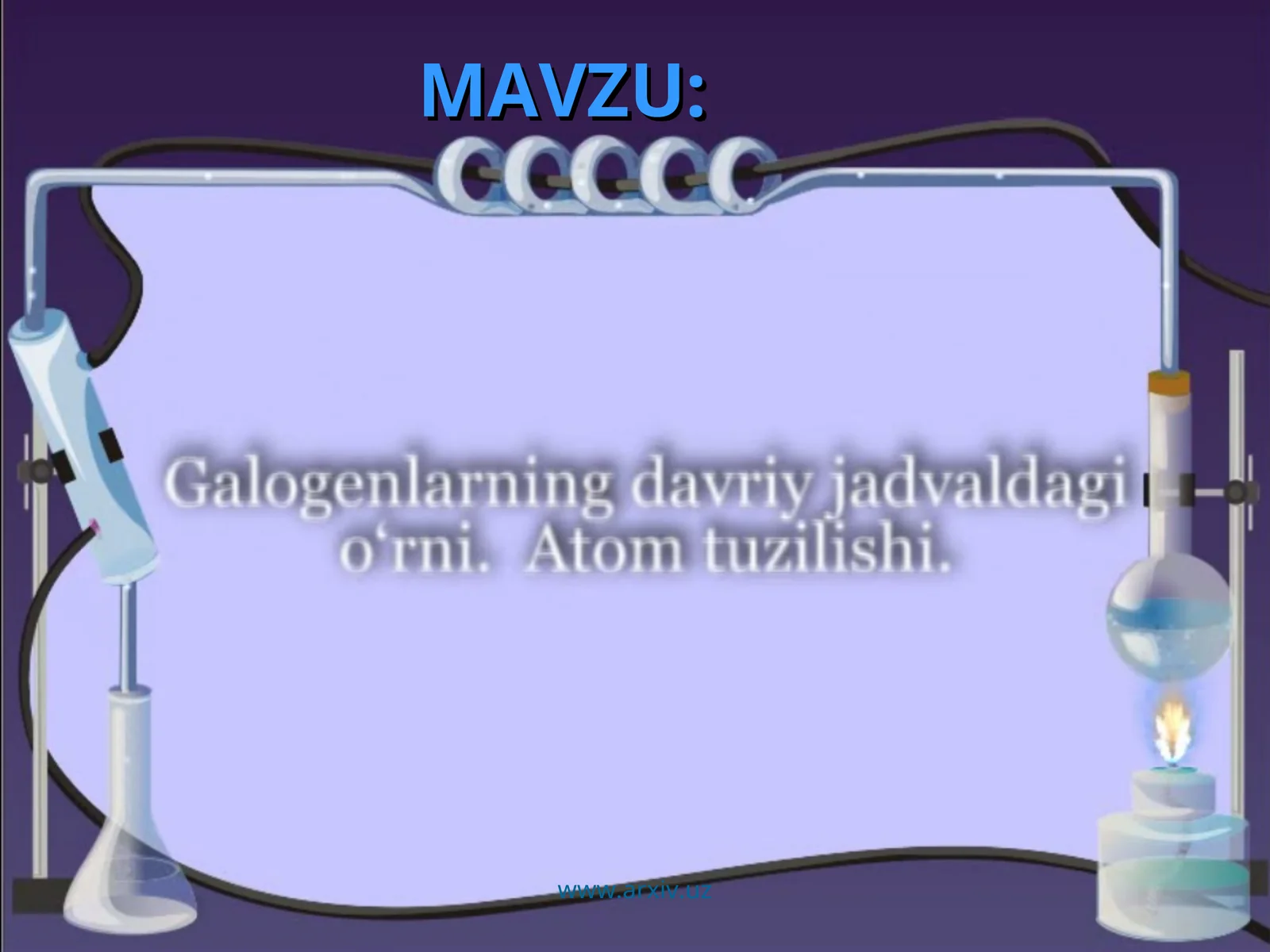 Galogenlarning davriy jadvaldagi o'rni