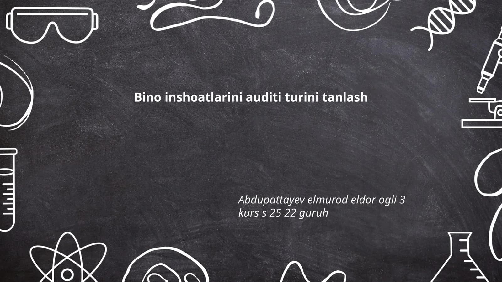 Bino inshoatlarini audit