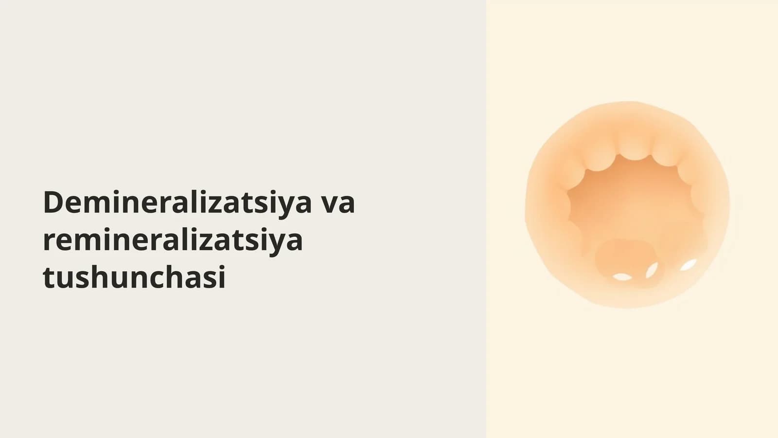Demineralizatsiyavaremineralizatsiyatushunchasi