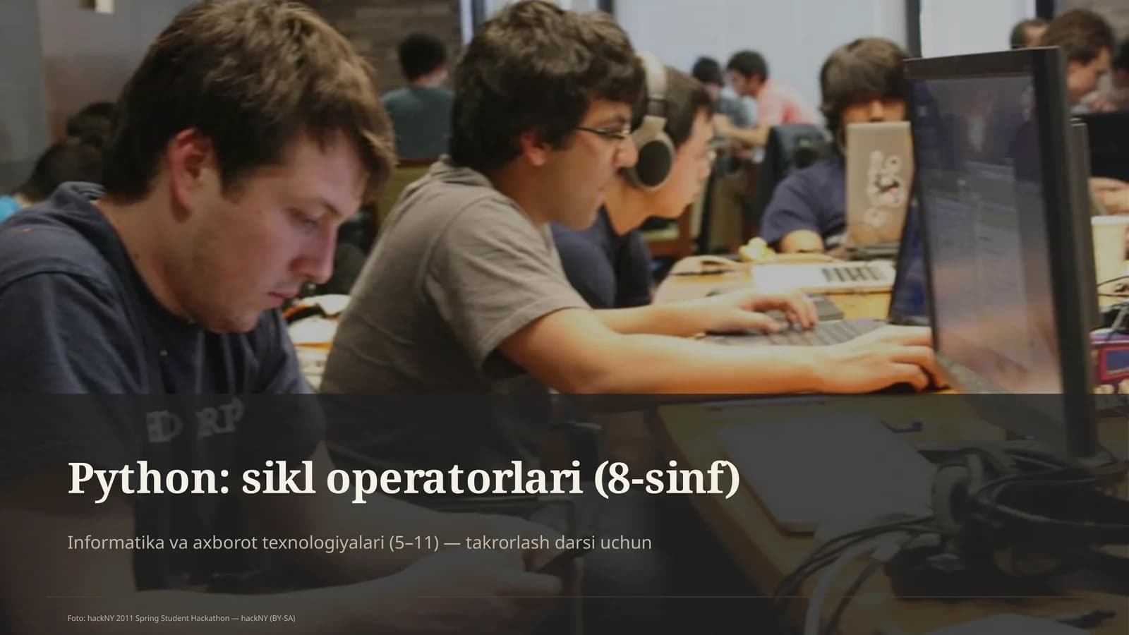 Python: sikl operatorlari (8-sinf)