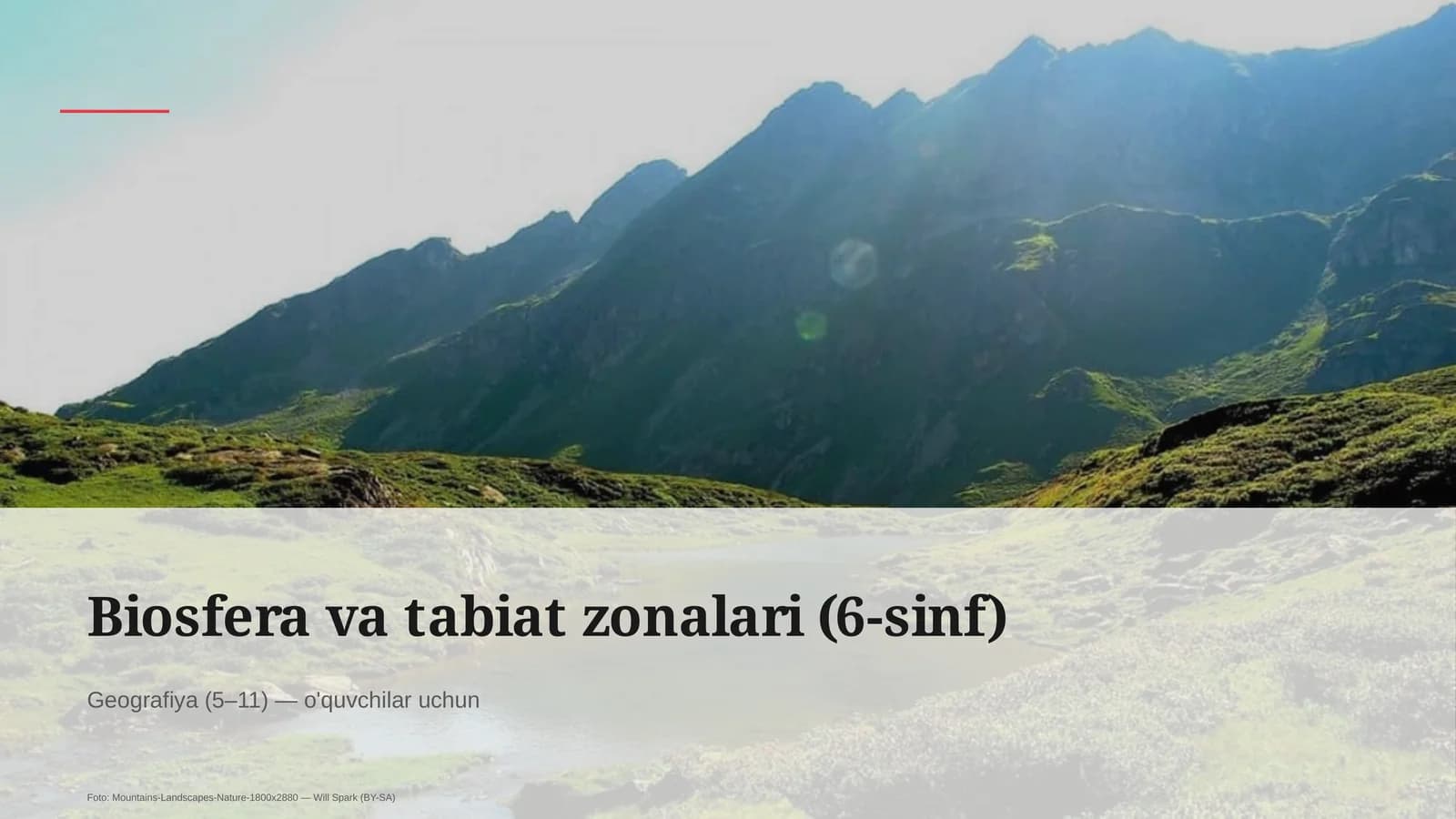 Biosfera va tabiat zonalari (6-sinf)