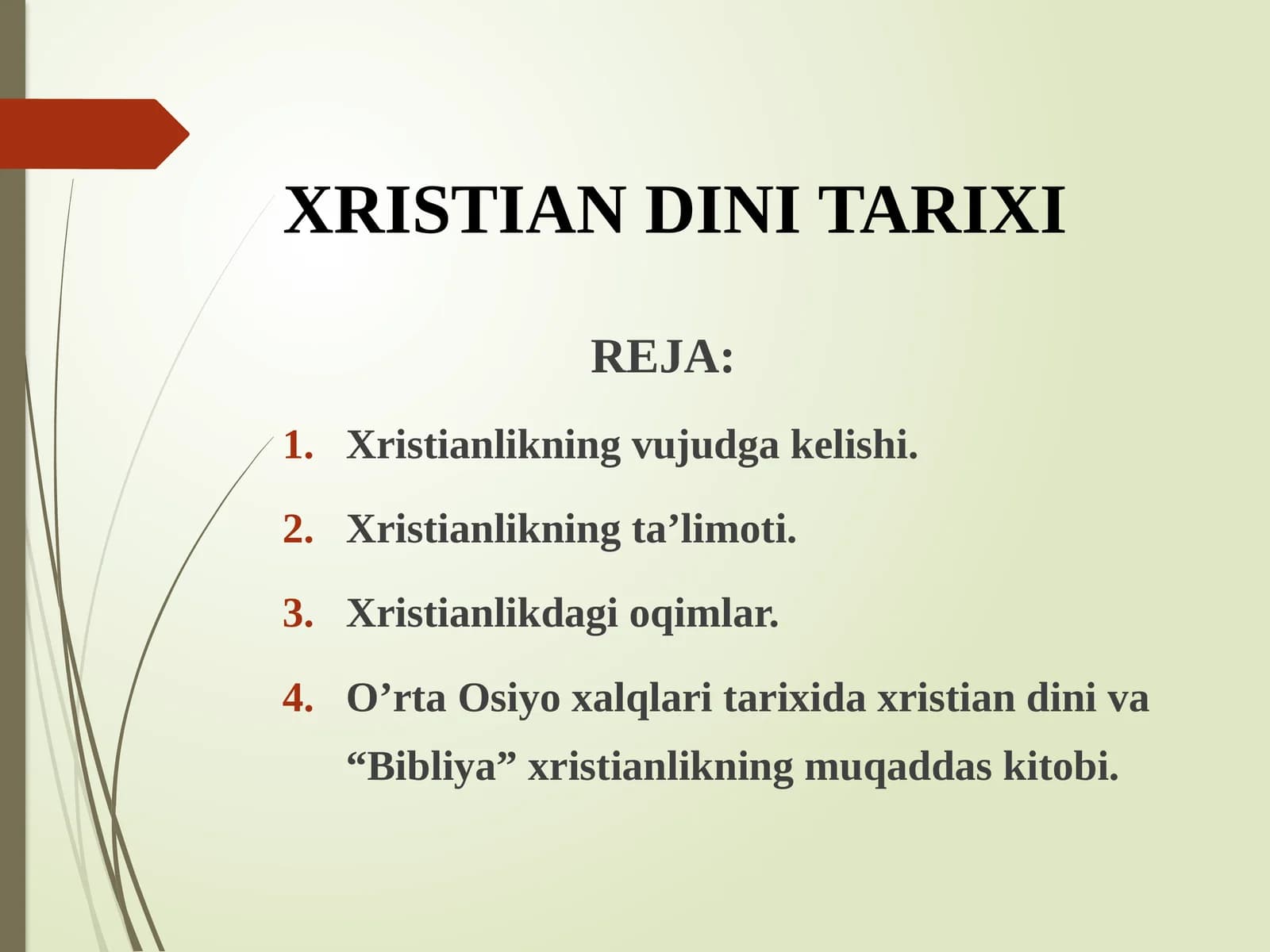 XRISTIAN DINI TARIXI