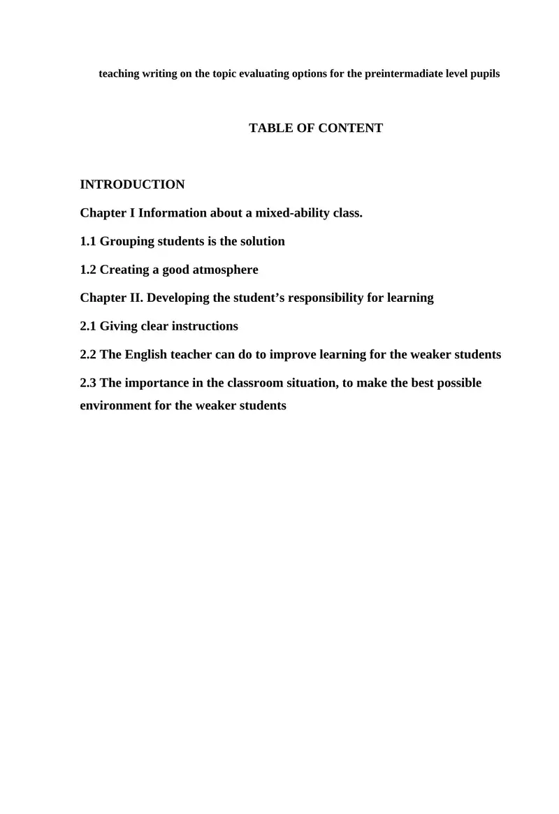 Teaching Writing in Mixed-ability Classrooms