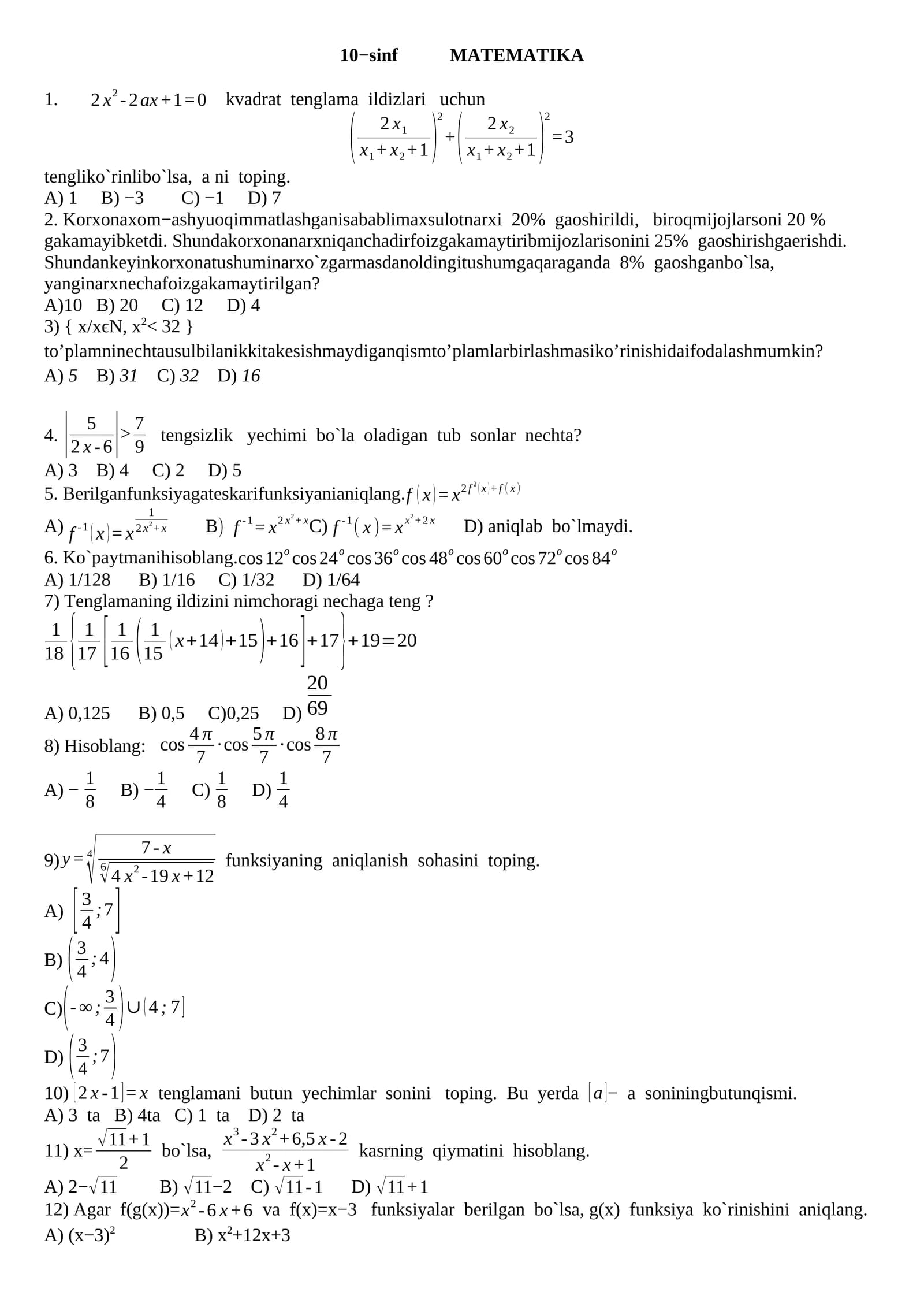 MATEMATIKA
