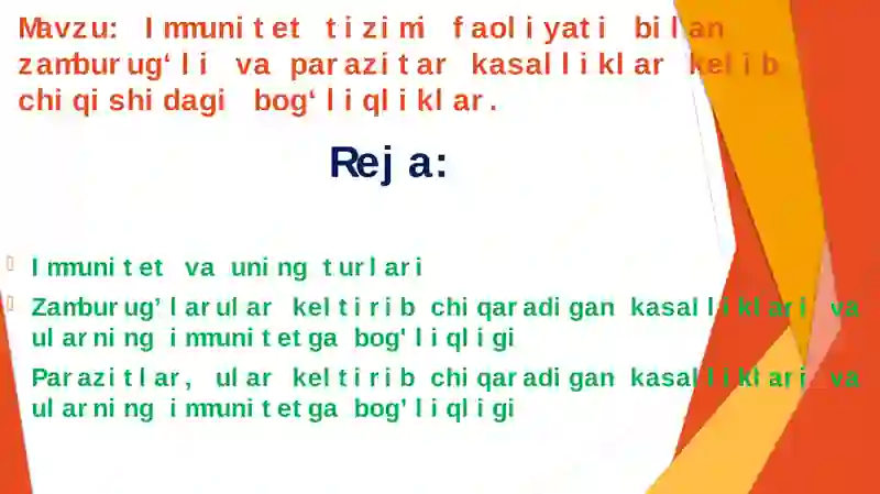 Immunitet va uning turlari