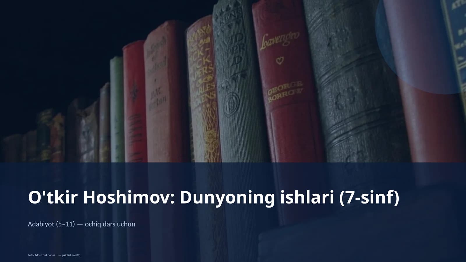 O'tkir Hoshimov: Dunyoning ishlari (7-sinf)