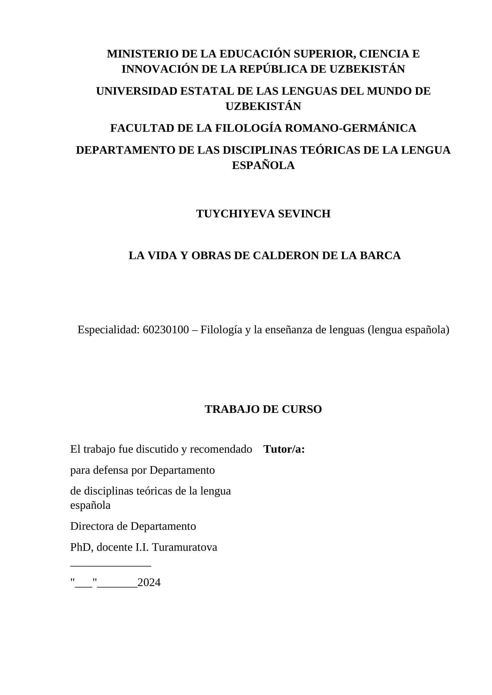 La vida y obras de Calderon de la Barca
