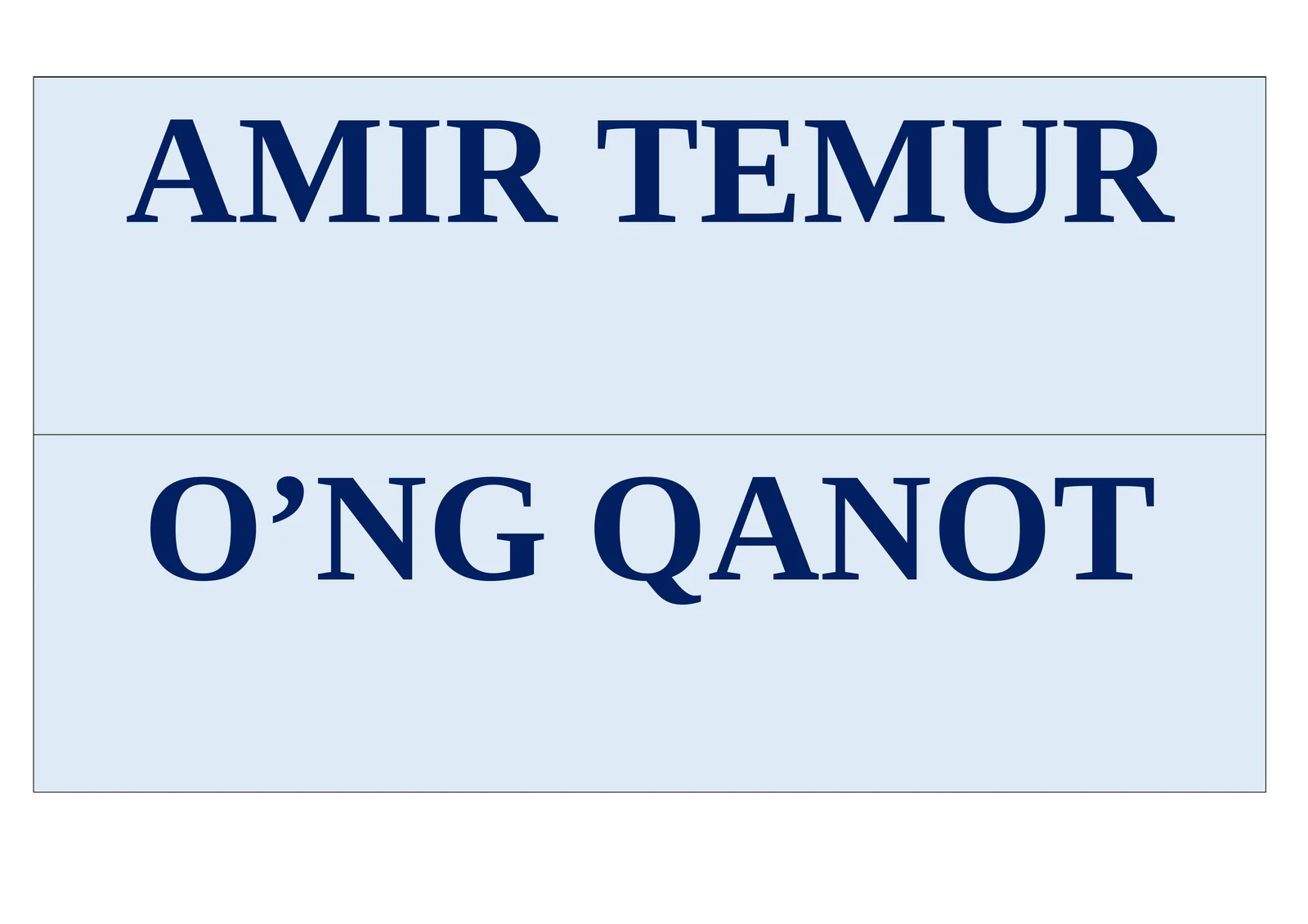 AMIR TEMUR
