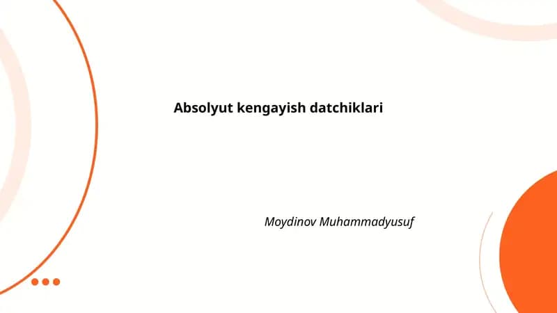 Absolyut kengayish datchiklari