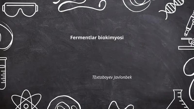 Fermentlar biokimyosi