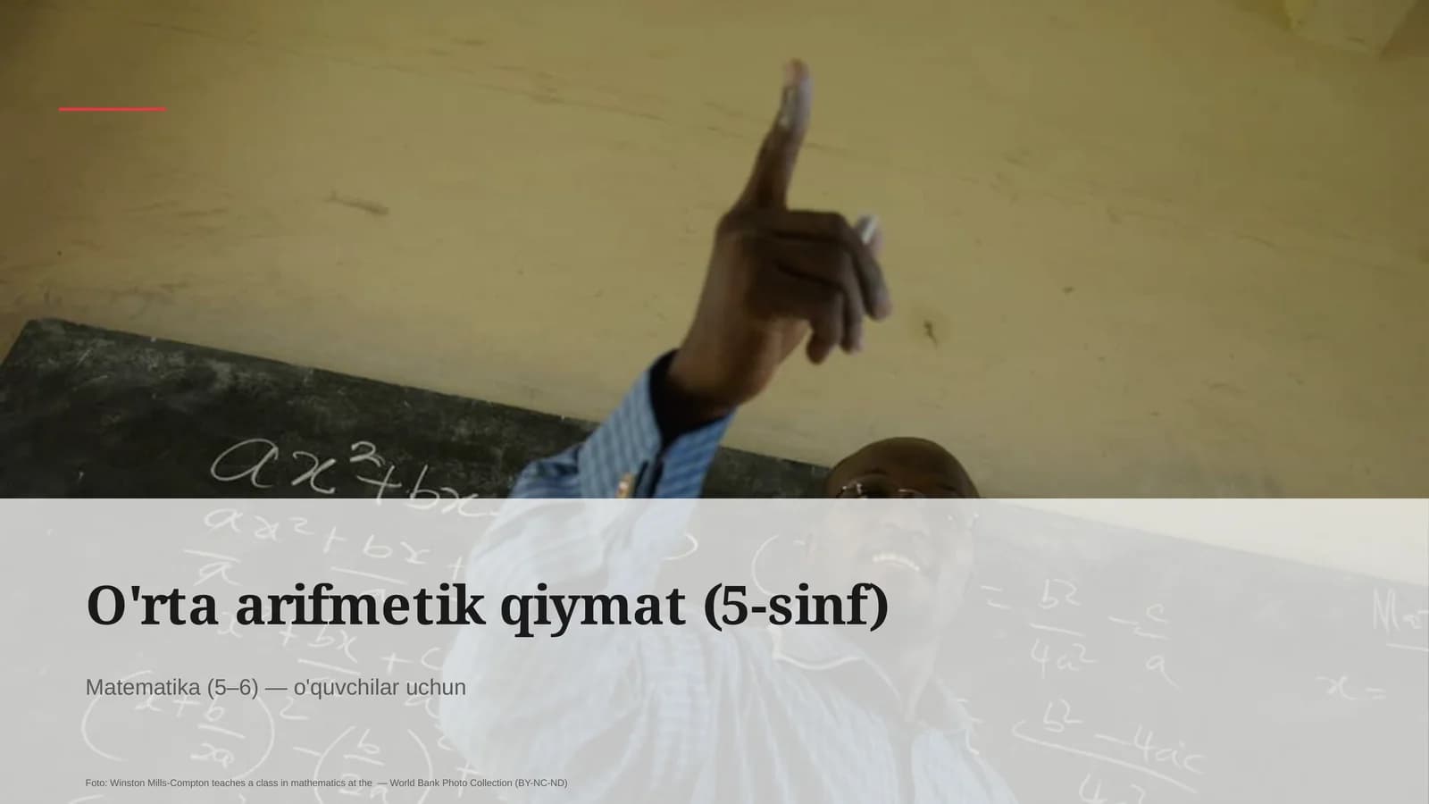 O'rta arifmetik qiymat (5-sinf)