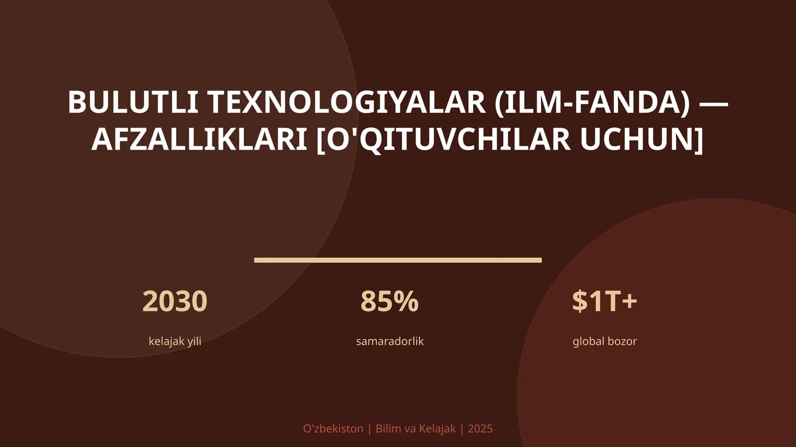 Bulutli Texnologiyalar (Ilm-Fanda) - Afzalliklari [O'qituvchilar Uchun]