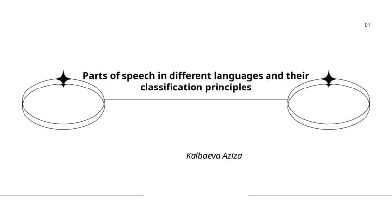 Parts of speech in different languages and their classification principles