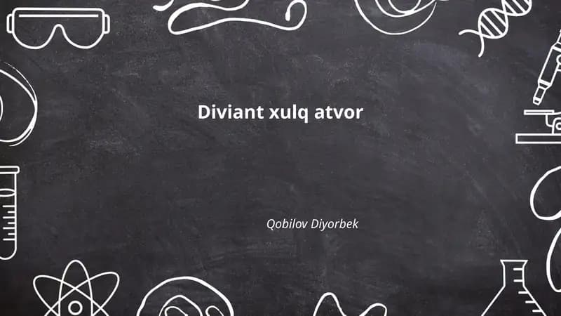 Diviant xulq atvor