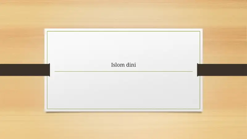 Islom dini