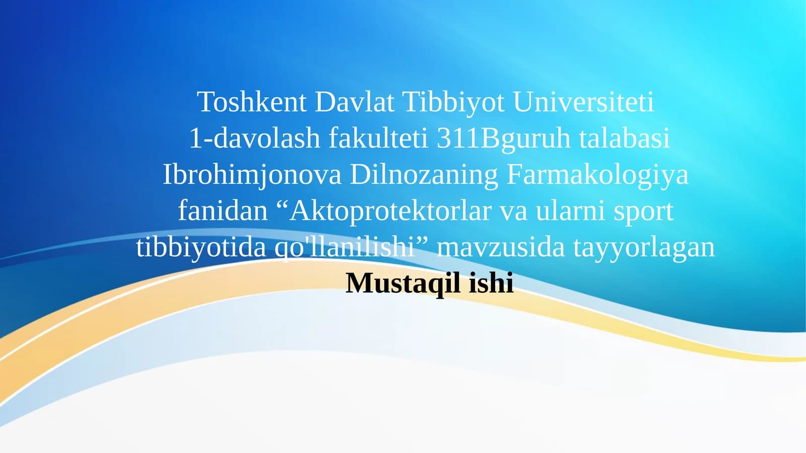 Aktoprotektorlar va ularni sport tibbiyotida qo'llanilishi