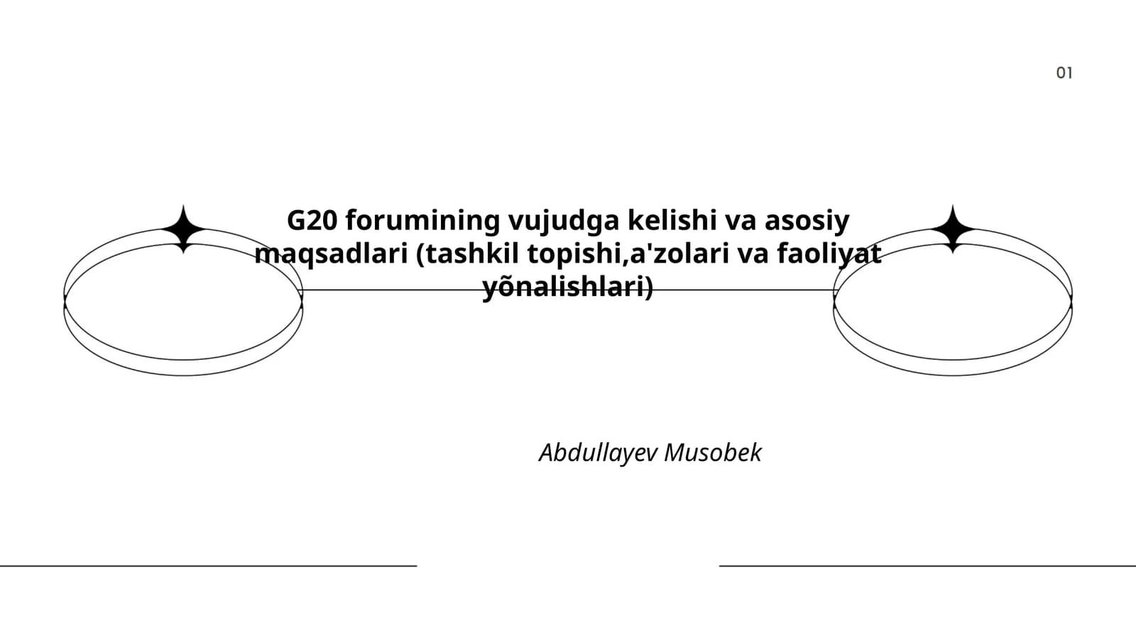 G20 forumining vujudga kelishi va asosiy maqsadlari (tashkil topishi,a'zolari va faoliyat yõnalishlari)