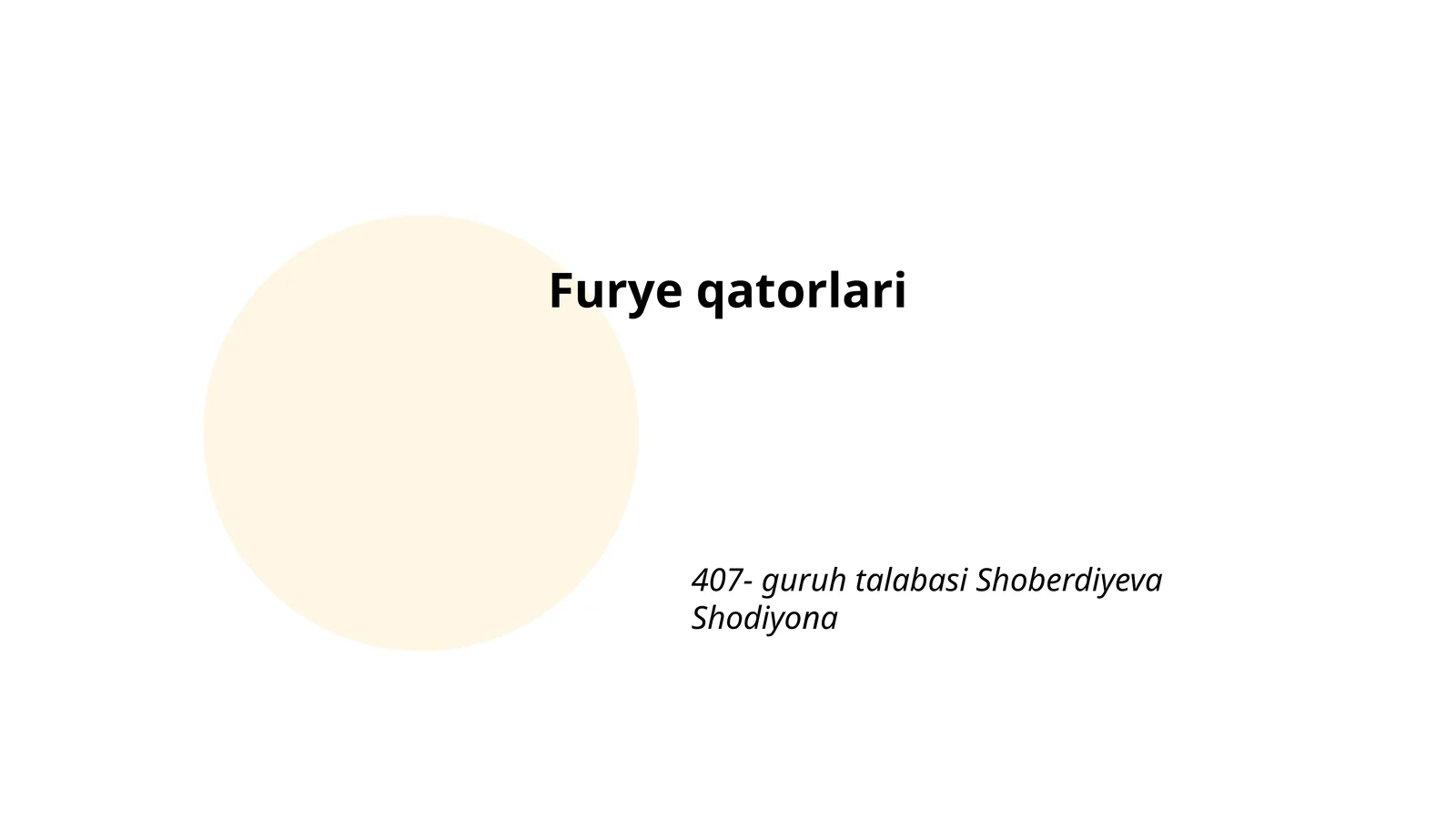 Furye qatorlari
