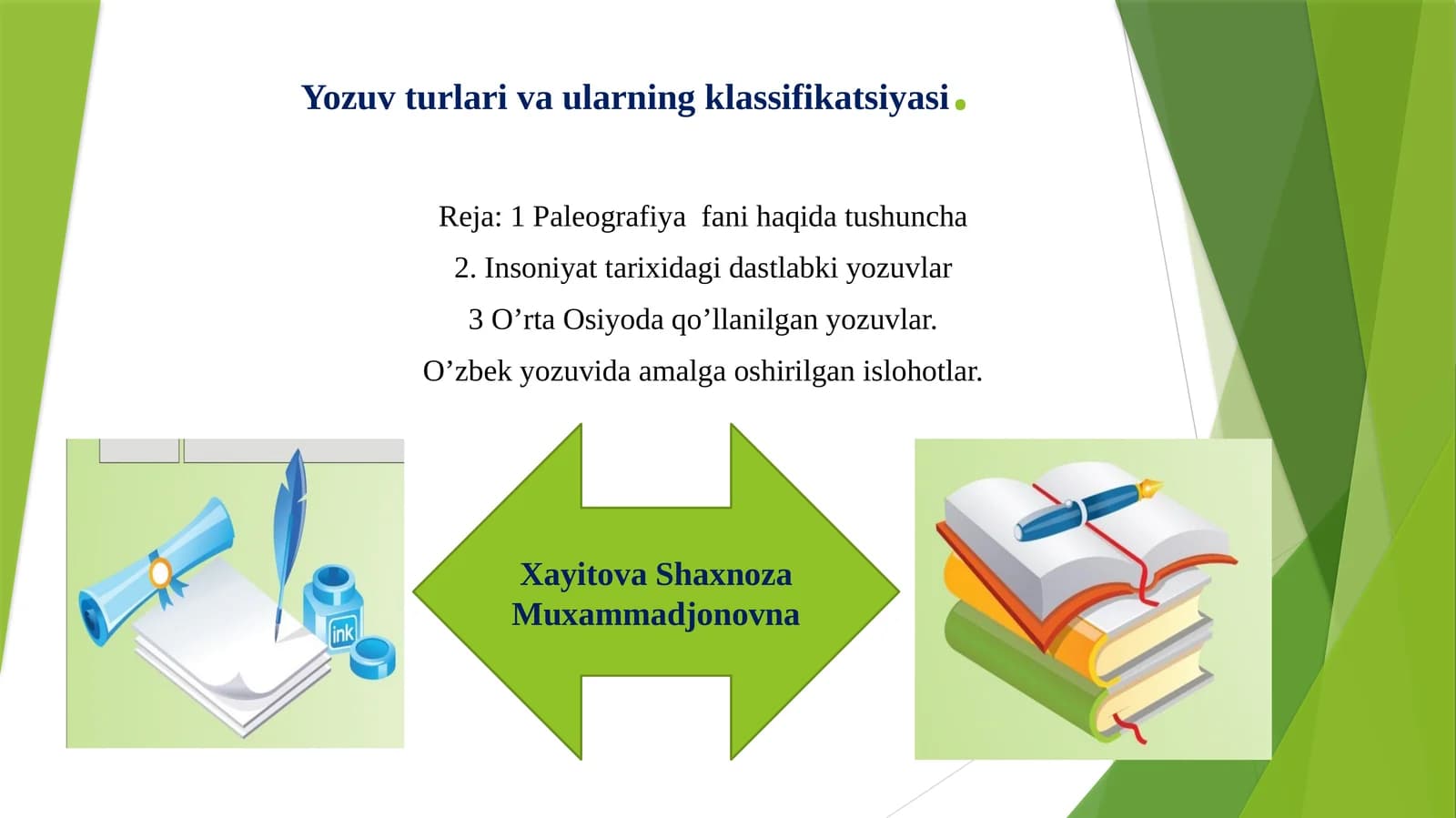 Yozuvturlari va ularning klassifikatsiyasi