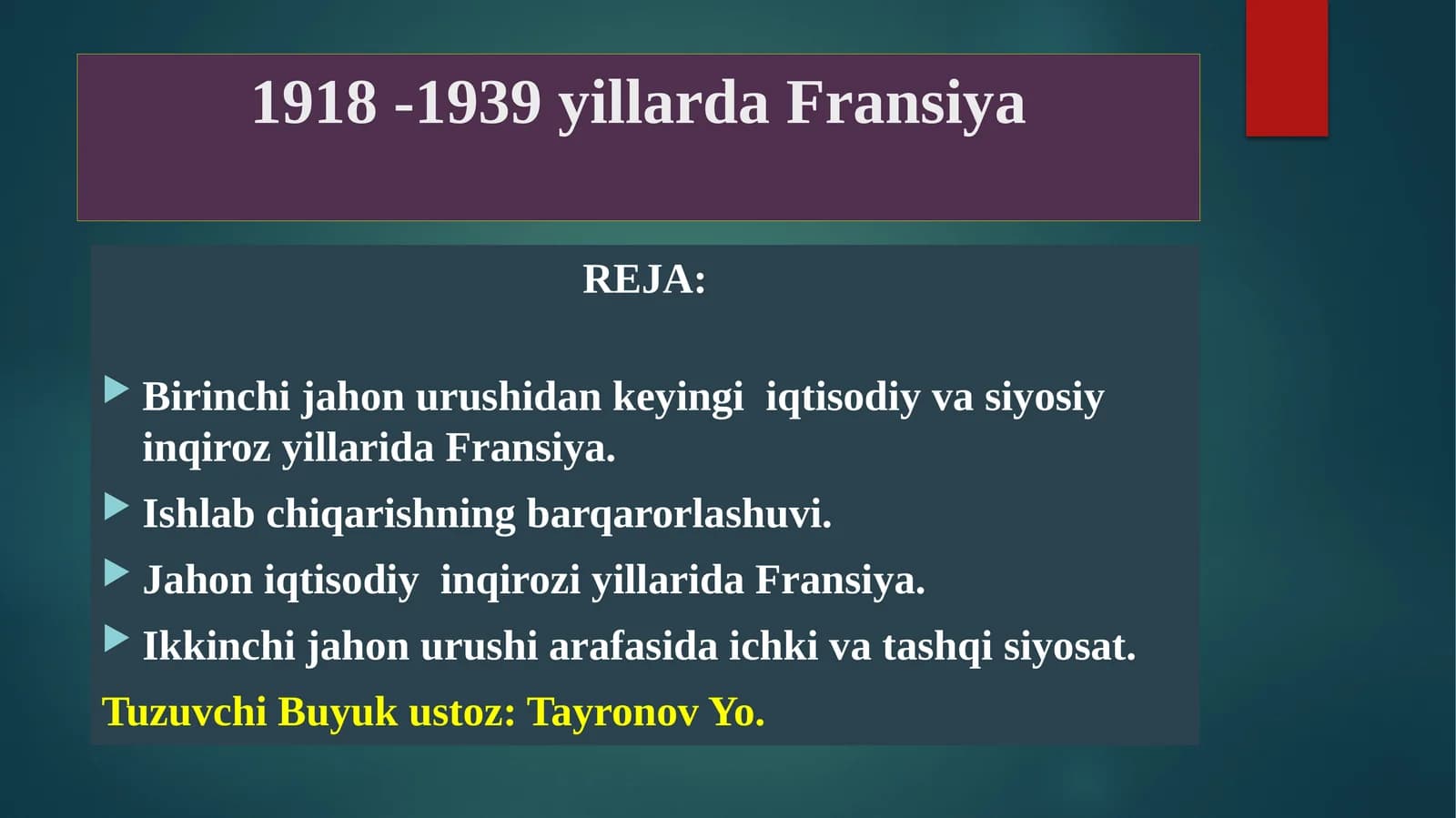 Fransiyada iqtisodiy va siyosiy inqiroz