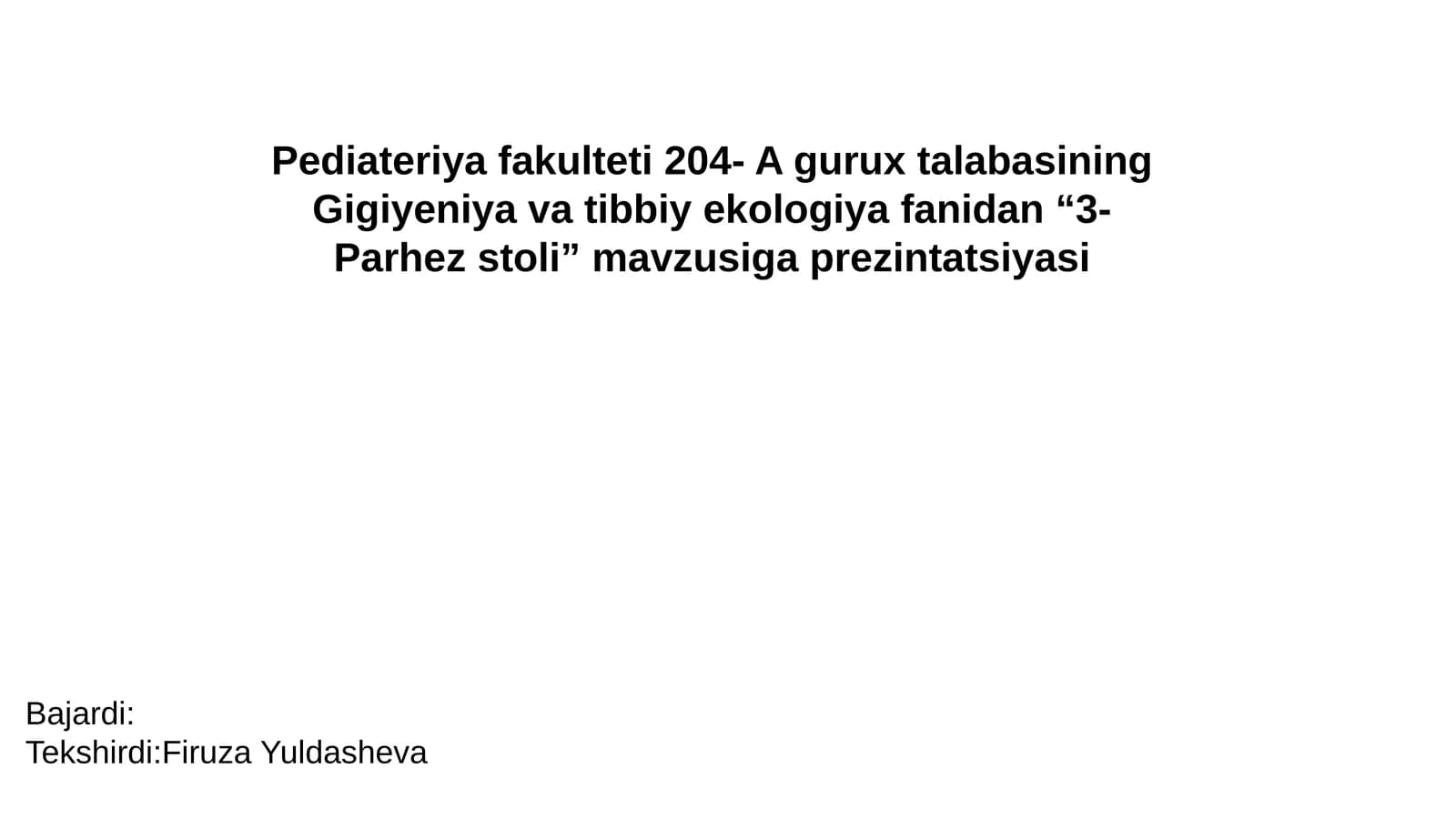 3- Parhez stoli