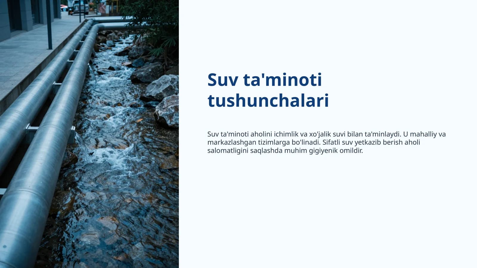 Suv ta'minoti tushunchalari