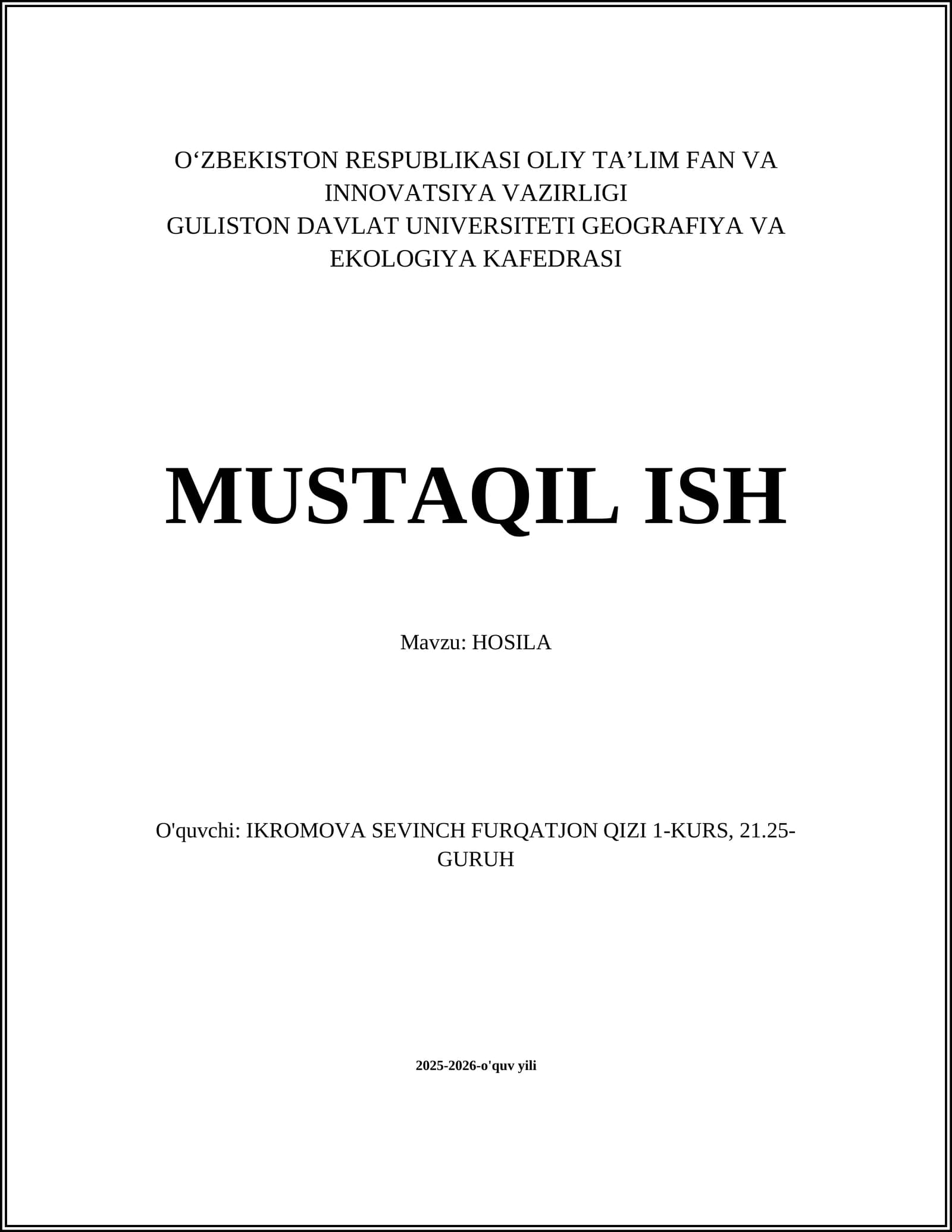 HOSILA