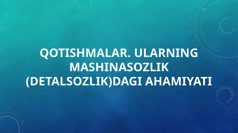 Qotishmalar