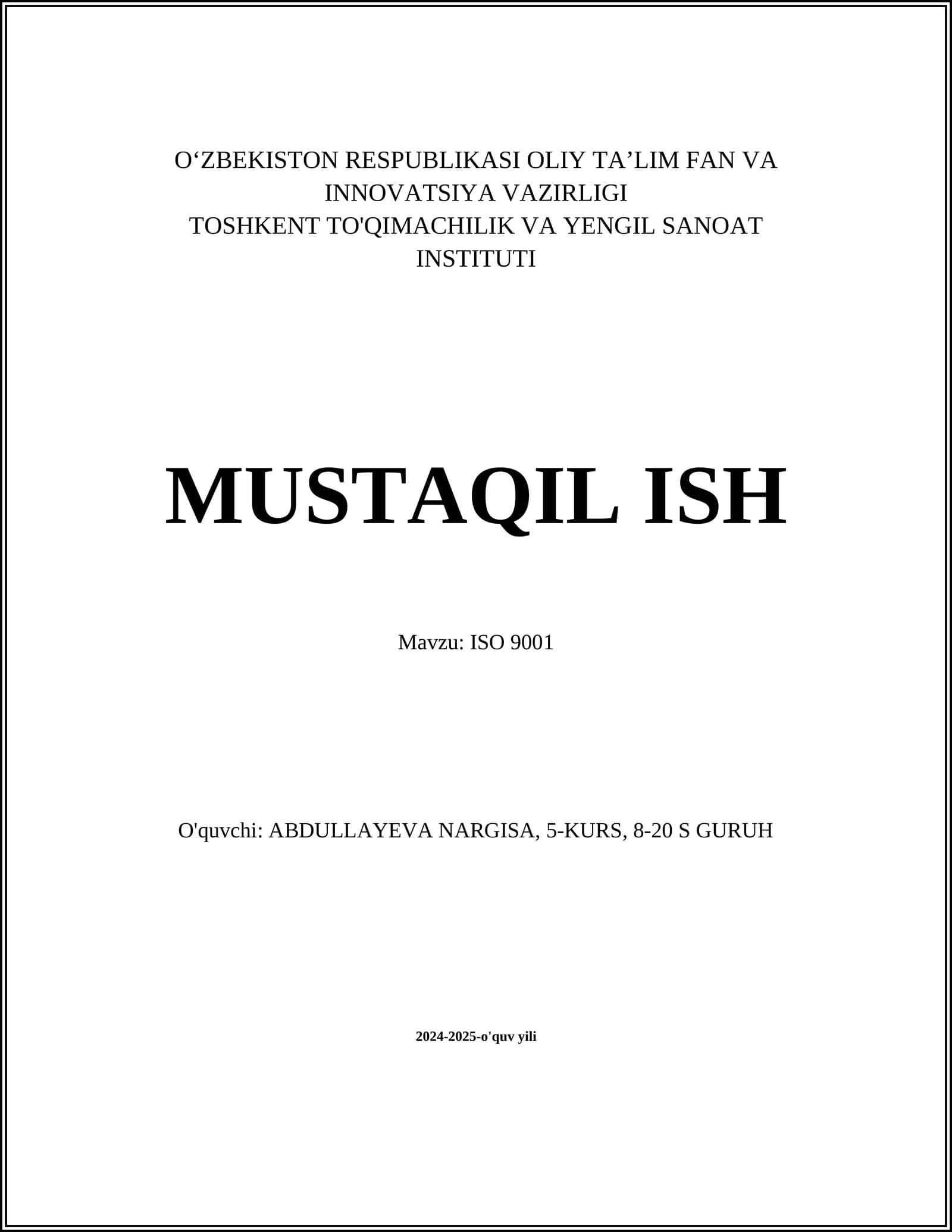 ISO 9001