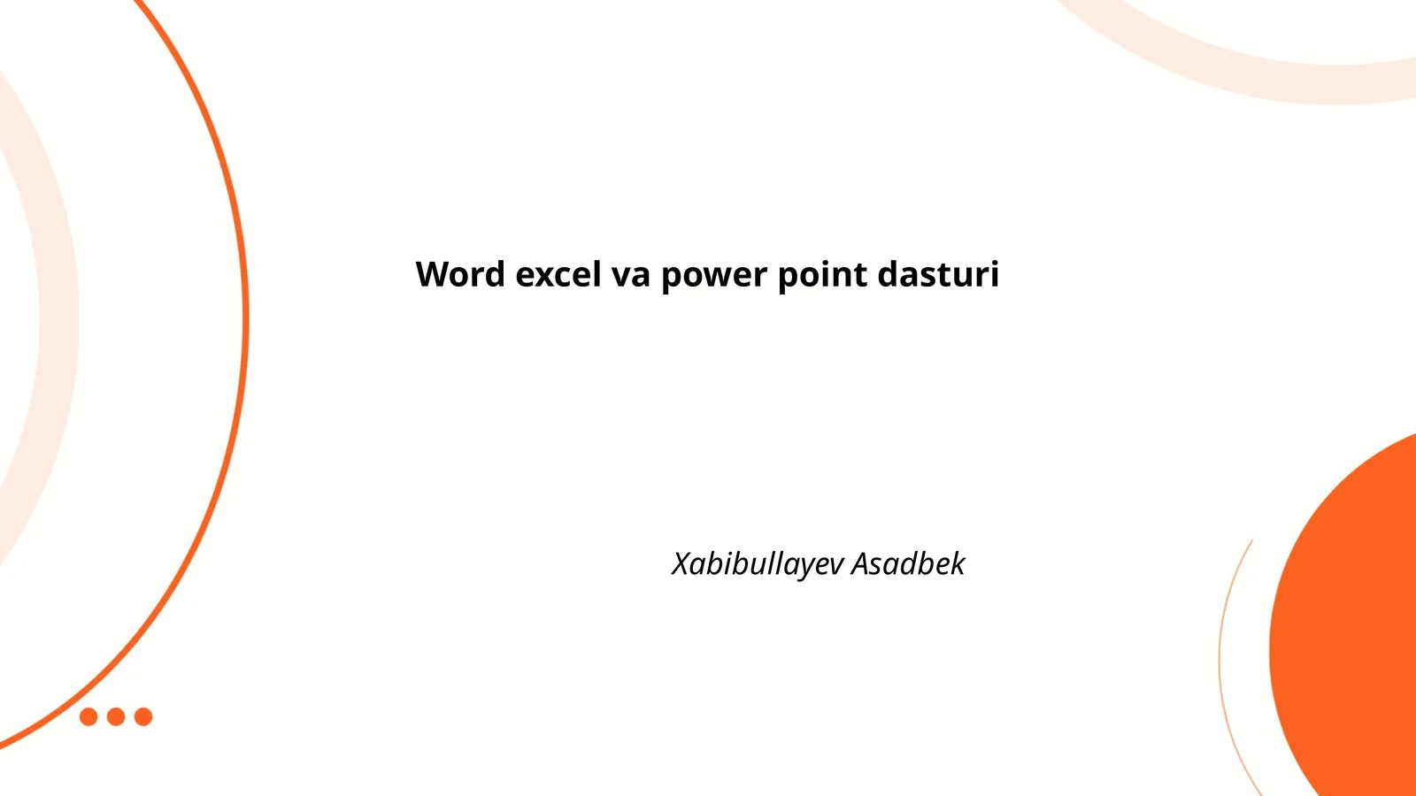Excel dasturida asosiy funksiyalar