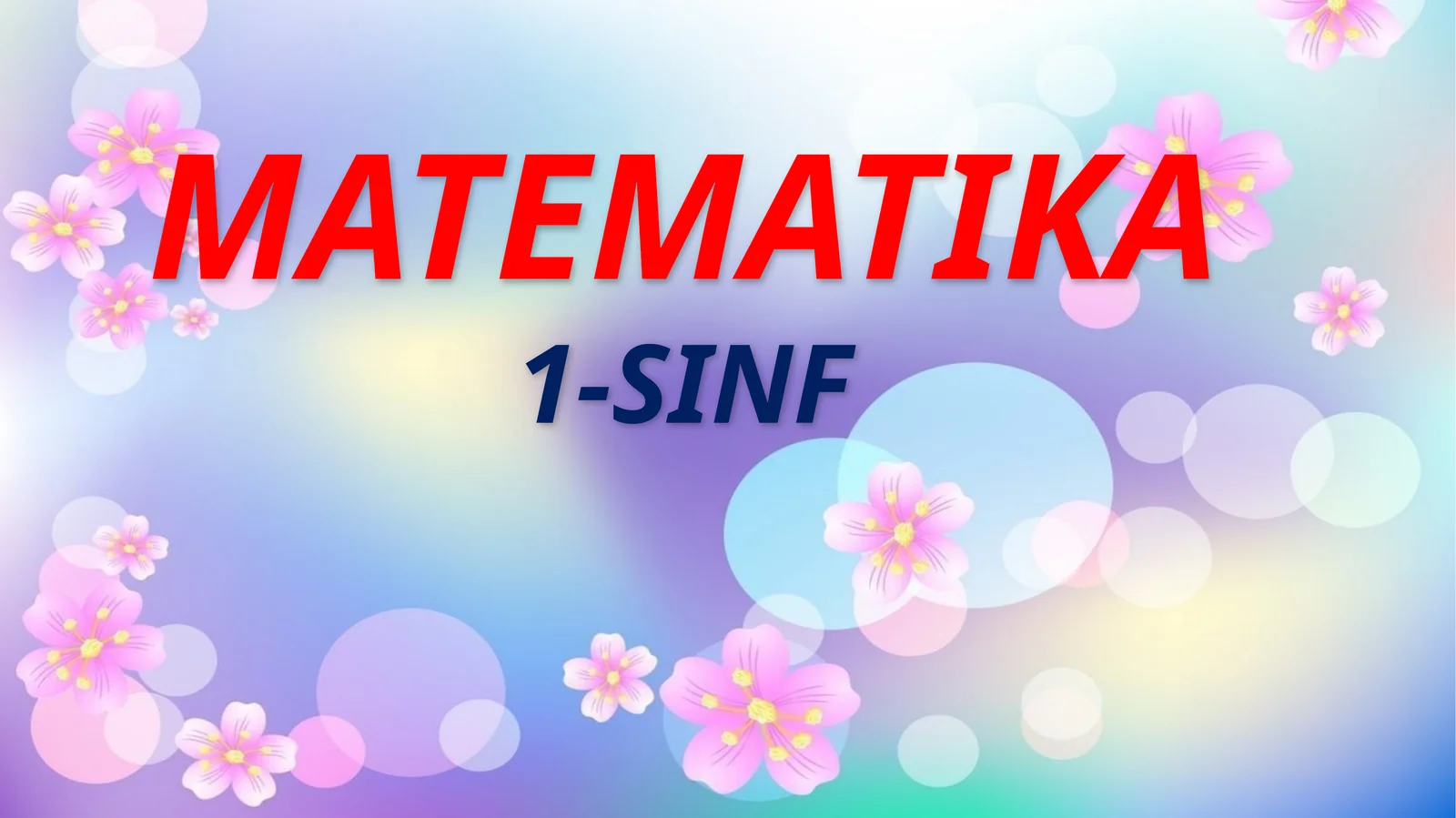 Matematika 1-sinf