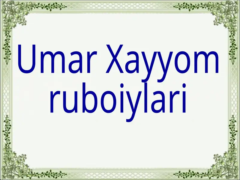 UmarXayyom
