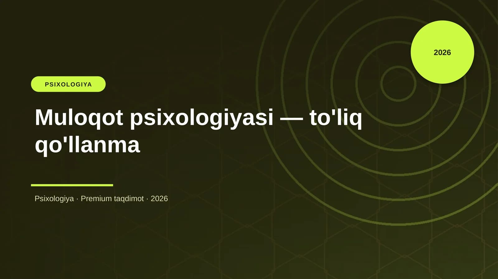 Muloqot psixologiyasi — to'liq qo'llanma