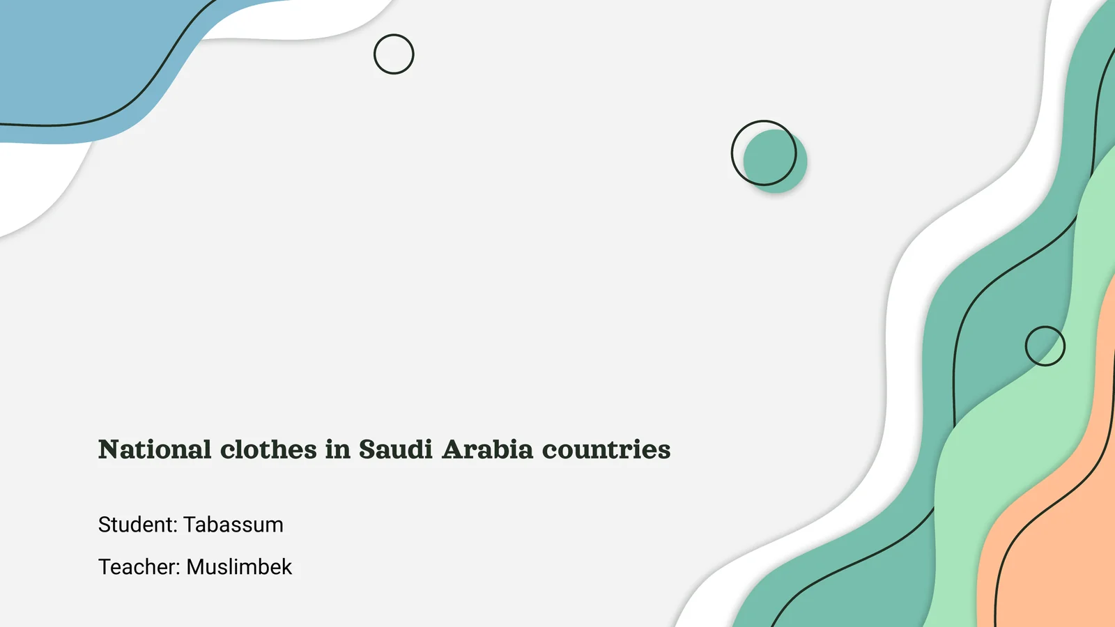 National clothes in Saudi Arabia countries