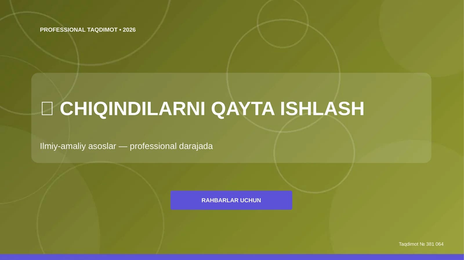 PROFESSIONAL TAQDIMOT • 2026