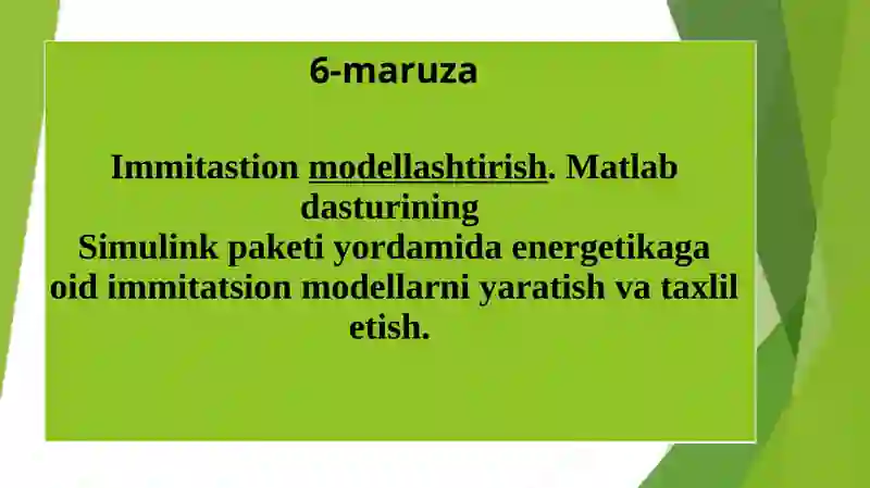 SIMULINK PAKETI