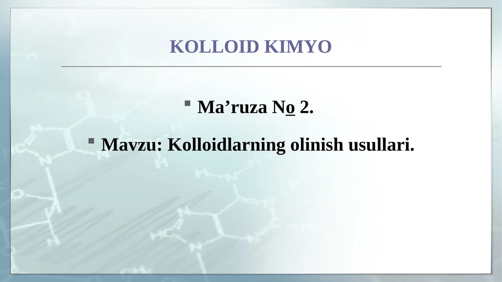KOLLOID KIMYO
