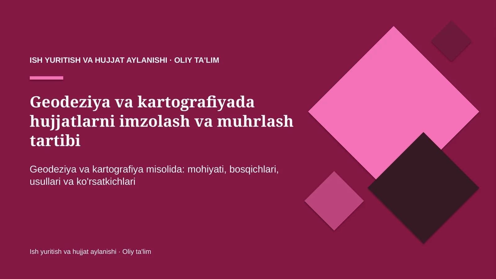 geodeziya va kartografiyada hujjatlarni imzolash va muhrlash tartibi 1577