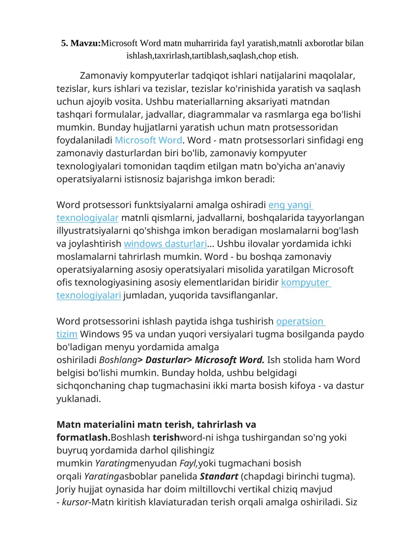 Microsoft Word