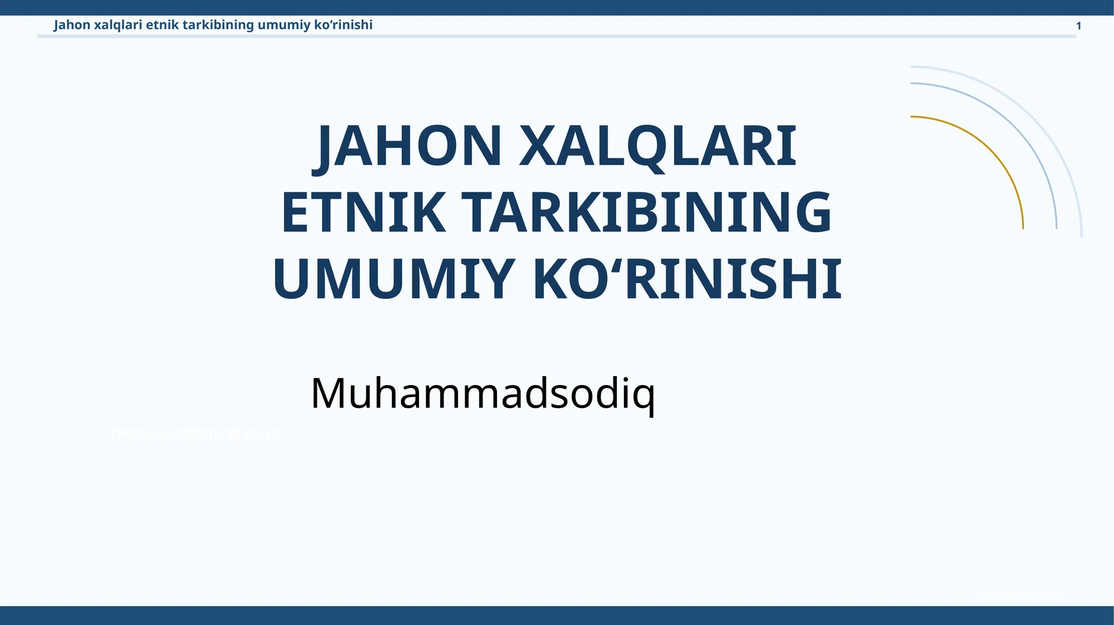 JAHON XALQLARI