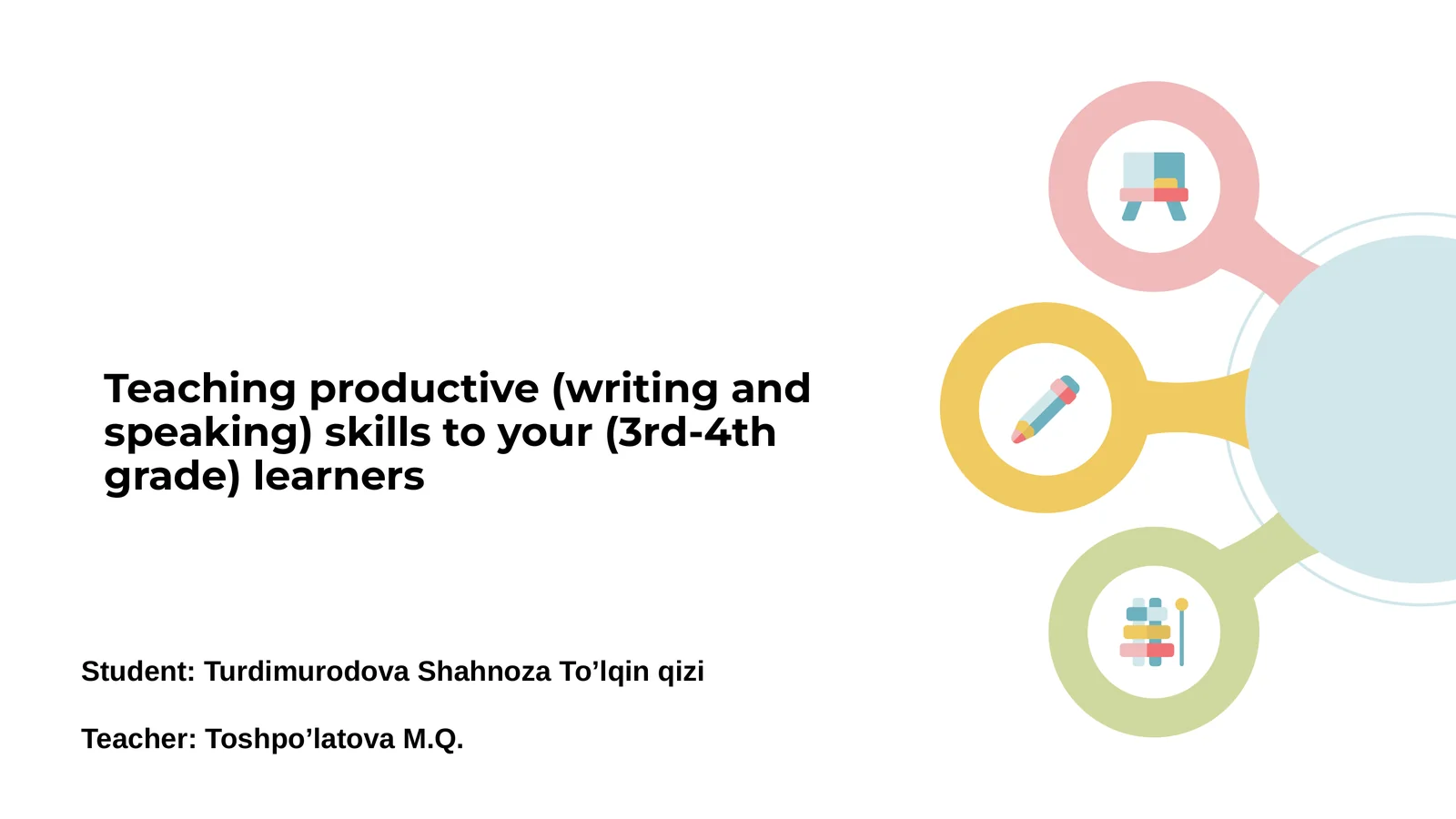 Introduction to Productive Skills
