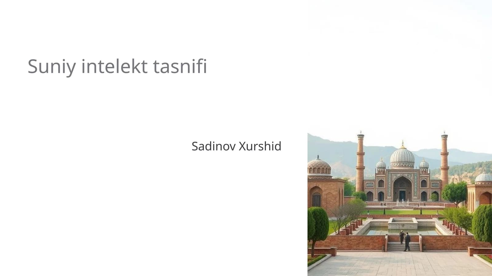 Suniy intelekt tasnifi